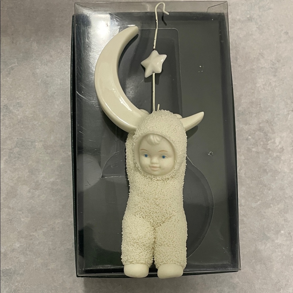 Vintage Dept. 56 Snowbabies "Hanging On" ornament